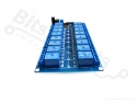 Relais board 16-kanaals 12V - optocoupled